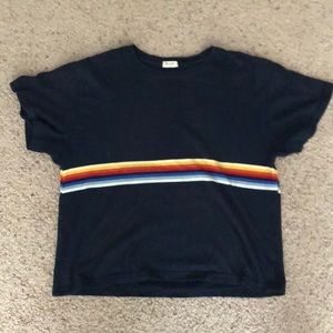 Brandy Melville Rainbow Stripe T-Shirt